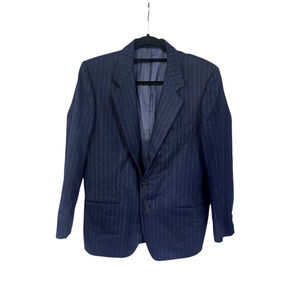Givenchy Vintage Pinstripe Navy Blue Wool Men's Blazer Jacket Size Small Lined